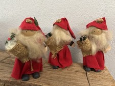 3 Bambole Babbo Natale vintage